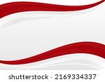Wave flag happy Indonesia independence day greeting card