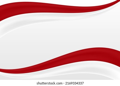 Wave flag happy Indonesia independence day greeting card