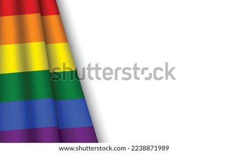 Wave flag of  LGBT pride with copyspace background. Template for pride month poster design
