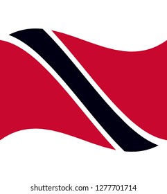 Wave Flag of Trinidad and Tobago vector