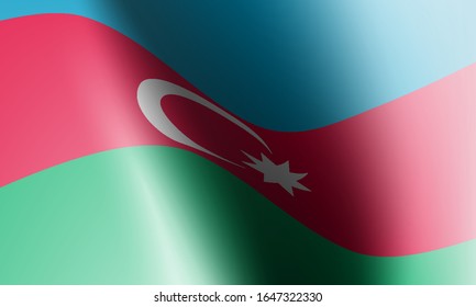 ondear banderas de Azerbaiyán en ilustración