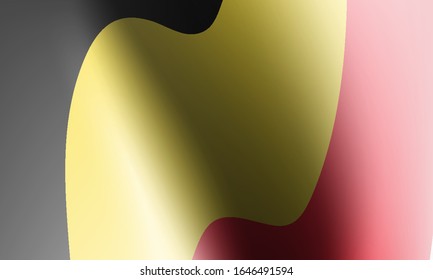 wave flags of belgium in illustration
