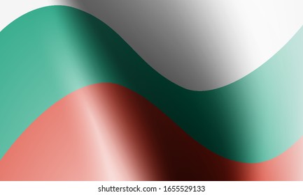 wave flags of bulgaria in illustration