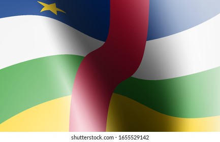 Wellenflaggen in der Zentralafrikanischen Republik