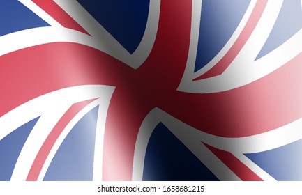 wave flags of england in illustration