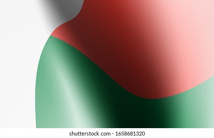 wave flags of madagascar in illustration