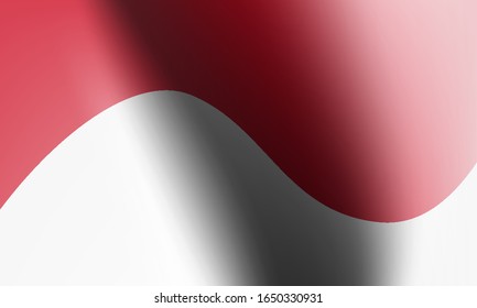 wave flags of monaco in illustration