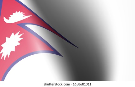 ondear banderas de nepal en la ilustración