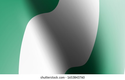 ondear banderas de Nigeria en la ilustración