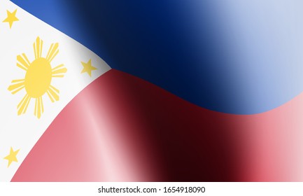 ondear banderas de Filipinas en la ilustración