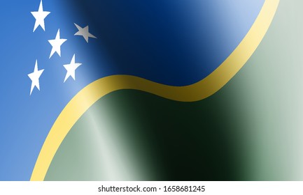 ondear banderas de solomon en ilustración