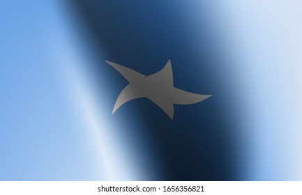 wave flags of somalia in illustration