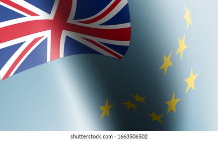 wave flags of tuvalu in illustration