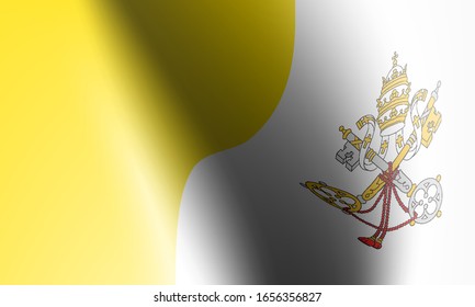 Wellenflaggen des Vatikans in der Illustration