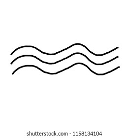 Wave flat icon. Single high quality outline symbol of summer for web design or mobile app. Thin line signs of swimming for design logo
