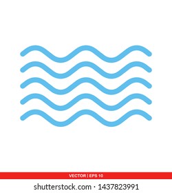 Wave flat icon, vector illustration on white background