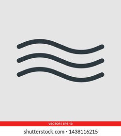 Wave flat icon, vector illustration on gray background