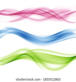 
Wave flow element set abstract wave background