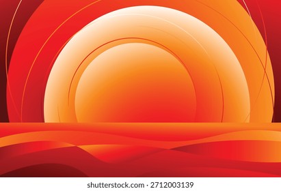 wave flow gradient red modern abstract background design