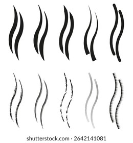 Wave flow icon. Smooth curve symbol. Vector fluid shape. Black line design.