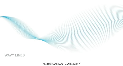 Wave flowing liquid line abstract background. Black and white vector design 3D lines in perspective, curve and wave lines in motion, smooth and soft backdrop