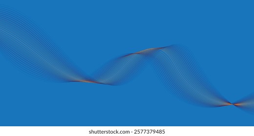 Wave flowing liquid line abstract background. Black and white vector design 3D lines in perspective, curve and wave lines in motion, smooth and soft backdrop.eps10