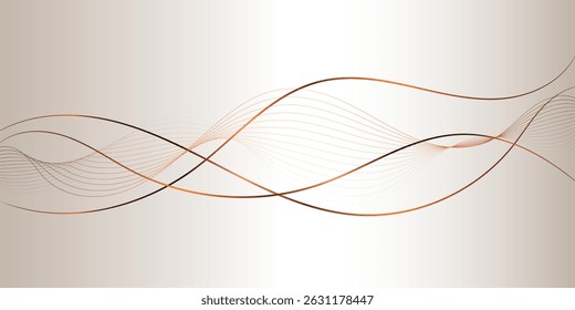 Wave flowing liquid line abstract background. Black and white vector design 3D lines in perspective, curve and wave lines in motion, smooth and soft backdrop.eps10