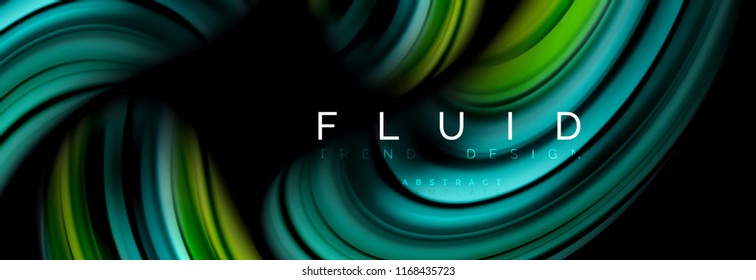 Wave fluid flowing colors motion effect, holographic abstract background. Vector modern illustration