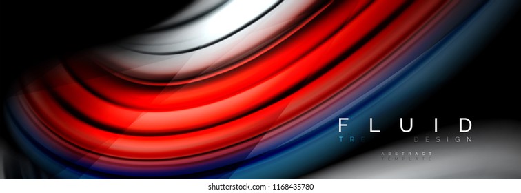 Wave fluid flowing colors motion effect, holographic abstract background. Vector modern illustration