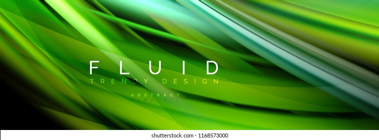 Wave fluid flowing colors motion effect, holographic abstract background. Vector modern illustration