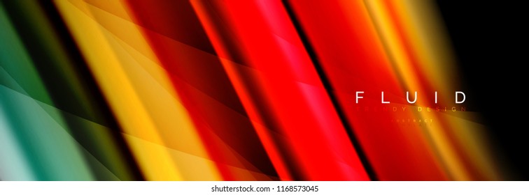 Wave fluid flowing colors motion effect, holographic abstract background. Vector modern illustration