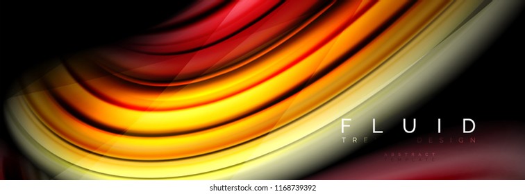 Wave fluid flowing colors motion effect, holographic abstract background. Vector modern illustration