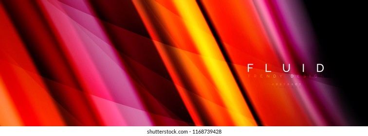 Wave fluid flowing colors motion effect, holographic abstract background. Vector modern illustration