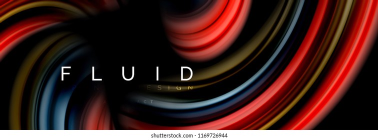 Wave fluid flowing colors motion effect, holographic abstract background. Vector modern illustration