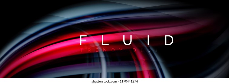 Wave fluid flowing colors motion effect, holographic abstract background. Vector modern illustration