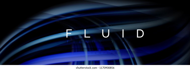 Wave fluid flowing colors motion effect, holographic abstract background. Vector modern illustration