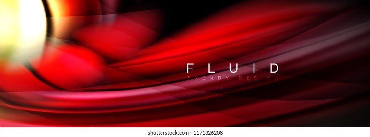 Wave fluid flowing colors motion effect, holographic abstract background. Vector modern illustration