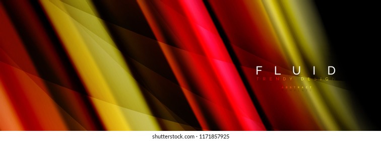 Efecto de movimiento de flujo de fluidos de fluidos de oleaje, fondo holográfico abstracto. Ilustración moderna del vector
