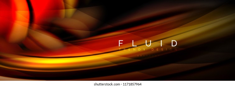Wave fluid flowing colors motion effect, holographic abstract background. Vector modern illustration
