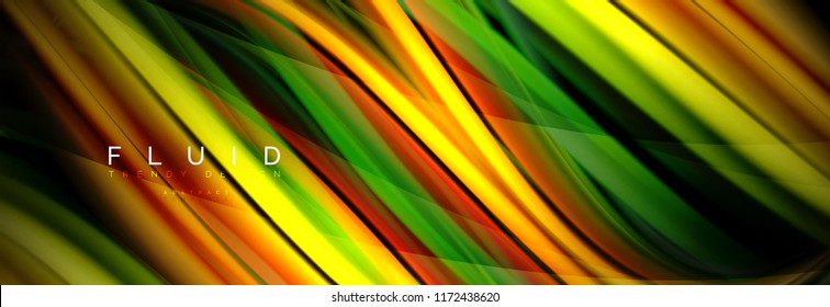 Efecto de movimiento de flujo de fluidos de fluidos de oleaje, fondo holográfico abstracto. Ilustración moderna del vector