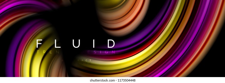 Wave fluid flowing colors motion effect, holographic abstract background. Vector modern illustration