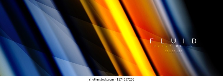 Wave fluid flowing colors motion effect, holographic abstract background. Vector modern illustration