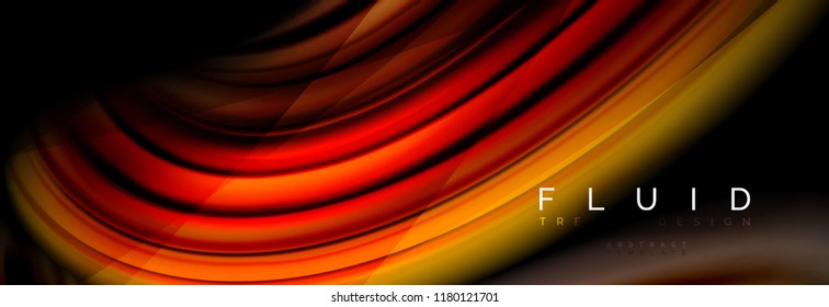 Wave fluid flowing colors motion effect, holographic abstract background. Vector modern illustration