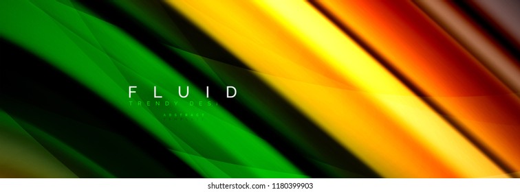 Wave fluid flowing colors motion effect, holographic abstract background. Vector modern illustration