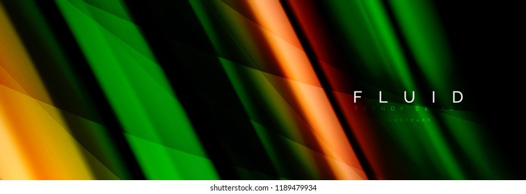 Efecto de movimiento de flujo de fluidos de fluidos de oleaje, fondo holográfico abstracto. Ilustración moderna del vector