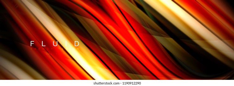 Wave fluid flowing colors motion effect, holographic abstract background. Vector modern illustration