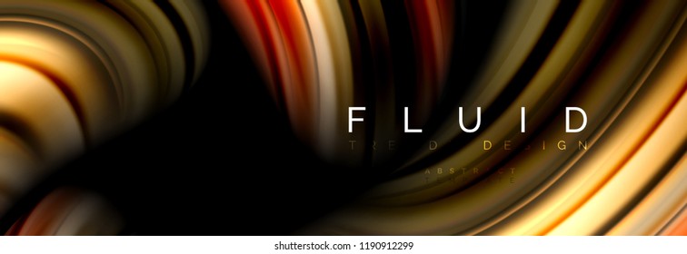 Efecto de movimiento de flujo de fluidos de fluidos de oleaje, fondo holográfico abstracto. Ilustración moderna del vector