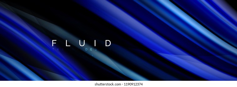 Wave fluid flowing colors motion effect, holographic abstract background. Vector modern illustration