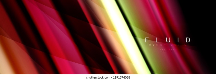 Efecto de movimiento de flujo de fluidos de fluidos de oleaje, fondo holográfico abstracto. Ilustración moderna del vector