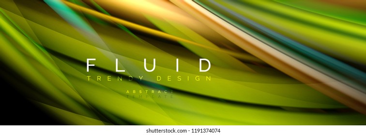 Wave fluid flowing colors motion effect, holographic abstract background. Vector modern illustration